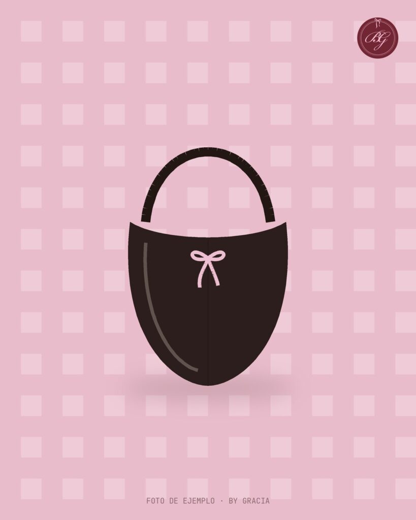 Bolsa de piel negra mini